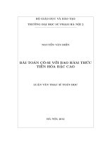 Bài toán cô-si với bao hàm thức tiến hoá bậc cao