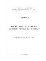 Phương pháp Laplace trong khai triển tiệm cận của tích phân