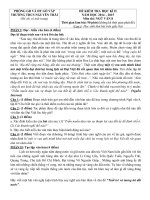 Đề kiểm tra học kì 2 môn Ngữ Văn lớp 8 năm 2015 trường THCS Nguyễn Trãi, TP Hồ Chí Minh