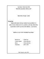 Theo dõi một số đặc điểm ngoại hình và khả năng sinh sản của giống lợn địa phương (Lợn Đen) nuôi tại huyện Nguyên Bình – tỉnh Cao Bằng.
