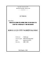 Đánh giá tác động của chương trình 135 giai đoạn II tại xã Mỹ Yên - huyện Đại Từ, tỉnh Thái Nguyên.