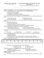 Đề kiểm tra học kì 2 môn Vật lý lớp 6 năm học 2014 - 2015 trường THCS Trần Phú