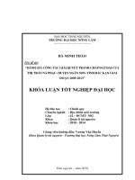 Đánh giá công tác giải quyết tranh chấp đất đai của thị trấn Nà Phặc- huyện Ngân Sơn- tỉnh Bắc Kạn giai đoạn 2009-2013.