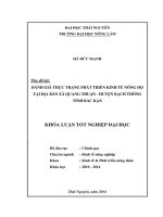 Đánh giá thực trạng phát triển kinh tế hộ tại xã Quang Thuận – huyện Bạch Thông – tỉnh Bắc Kạn.