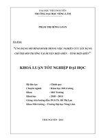 Ứng mô hình DPSIR trong việc nghiên cứu xây dựng chỉ thị môi trường tại huyện Điện Biên - tỉnh Điện Biên.