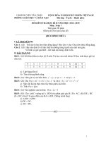 Đề thi học kì 2 môn Toán lớp 7 năm học 2014 - 2015 Phòng GD - ĐT Tân Châu, Tây Ninh