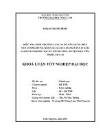 Điều tra sinh trưởng làm cơ sở xây dựng biểu sản lượng rừng Keo lai (Acacia mangium x Acacia auriculiformis) tại xã Tân Dương, huyện Bảo Yên, tỉnh Lào Cai.