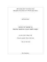 Toán tử định vị trong không gian biến điệu