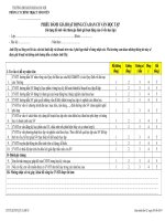 Phiếu đánh giá của ban cố vấn học tập (Trường ĐH Bách khoa Hà Nội)