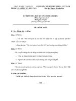 Đề kiểm tra học kì 2 môn Ngữ Văn lớp 7 năm 2014 - 2015 huyện Tân Châu, Tây Ninh