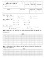 Đề thi chọn đội tuyển Học sinh giỏi môn Toán lớp 1 - Trường TH số 2 Sơn Thành Đông năm 2013