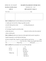 Đề kiểm tra cuối học kì 2 môn Lịch sử và Địa lý lớp 4 năm học 2014-2015 trường Tiểu học Sông Nhạn, Đồng Nai