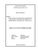 Đánh giá công tác bồi thường giải phóng mặt bằng tại dự án xây dựng công viên Na Cồ - thị trấn Bắc Hà – huyện Bắc Hà – tỉnh Lào Cai.