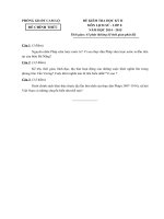 Đề kiểm tra học kì 2 môn Lịch sử lớp 8 năm học 2014-2015 Phòng GD-ĐT Cam Lộ, Quảng Trị