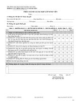 Phiếu đánh giá dự họp lớp sinh viên (Trường ĐH Bách khoa Hà Nội)