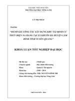 Đánh giá công tác xây dựng khu tái định cư thủy điện Na Hang tại xã Khuôn Hà - huyện Lâm Bình - tỉnh Tuyên Quang.