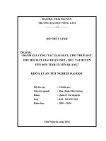 Đánh giá công tác giao đất, cho thuê đất, thu hồi đất giai đoạn 2010 – 2013 tại huyện Yên Sơn - tỉnh Tuyên Quang.