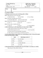 Đề kiểm tra cuối học kì 2 môn Tin học lớp 4 năm học 2014-2015 trường Tiểu học Hứa Tạo, Quảng Nam