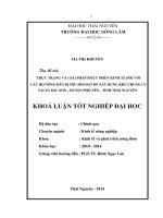 Thực trạng và giải pháp phát triển kinh tế đối với các hộ nông dân bị thu hồi đất để xây dựng khu chung cư tại xã Đắc Sơn, huyện Phổ Yên, tỉnh Thái Nguyên.