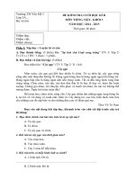 Đề kiểm tra cuối học kì 2 môn Tiếng Việt lớp 3 năm 2015 trường Tiểu học Yên Mỹ 1, Hưng Yên
