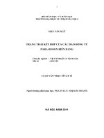 Trạng thái kết hợp của các dao động tử Para-Boson biến dạng
