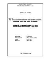 Thực trạng và giải pháp phát triển kinh tế hộ tại Thị Trấn Trùng Khánh - huyện Trùng Khánh - tỉnh Cao Bằng.