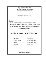 Đánh giá khả năng sinh trưởng và hiệu quả kinh tế chăn nuôi lợn thịt tại trại chăn nuôi Đoàn Hương ở xã Hồng Tiến, Huyện Phổ Yên, tỉnh Thái Nguyên.