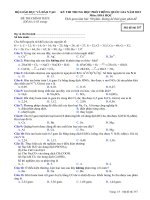 Đề thi chính thức THPT Quốc gia môn Hóa học năm 2015