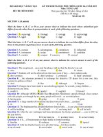 Đề thi THPT 2015  Quốc gia môn Tiếng Anh