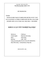 Đánh giá hiện trạng ô nhiễm môi trường nước và đề xuất giải pháp cải thiện ô nhiễm môi trường làng nghề chế biến thủy sản xã Thụy Hải - Thái Thụy - Thái Bình.