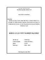 Đánh giá khả năng sinh trưởng và phát triển của Đà điểu từ mới nở - 6 tháng tuổi nuôi tại công ty TNHH Hoàng Giang, xã Mỹ Thanh, huyện Bạch Thông - tỉnh Bắc Kạn.