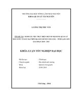 Đánh giá việc thực hiện một số nội dung quản lý nhà nước về đất đai trên địa bàn huyện Chi Lăng, tỉnh Lạng Sơn giai đoạn 2010 – 2013.