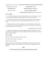 Đề thi tuyển sinh vào lớp 10 môn Ngữ văn (chuyên) năm học 2015-2016 Sở GD-ĐT TP Hồ Chí Minh