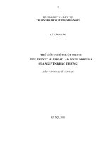 Thế giới nghệ thuật trong tiểu thuyết Mảnh đất lắm người nhiều ma của Nguyễn Khắc Trường