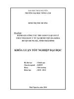 Đánh giá công tác thu gom và quản lý chất thải rắn y tế tại bệnh viện Đa khoa huyện Hưng Hà, tỉnh Thái Bình.