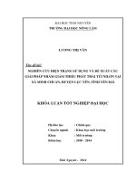 Nghiên cứu hiện trạng sử dụng và đề xuất các giải pháp nhằm giảm thiểu phát thải túi nilon tại xã Minh Chuẩn, huyện Lục Yên, tỉnh Yên Bái.