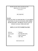 Đánh giá công tác bồi thường và giải phóng mặt bằng của dự án xây dựng công trình Đường Bản Đon – Pò Nhùng tại xã Cao Lâu, huyện Cao Lộc – tỉnh Lạng Sơn.