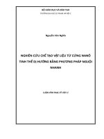 Nghiên cứu chế tạo vật liệu từ cứng nanô tinh thể dị hướng bằng phương pháp nguội nhanh
