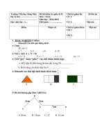 Đề kiểm tra học kì 2 môn Toán lớp 2 năm 2015 trường Tiểu học Sông Mây