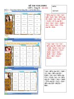 ĐỀ THI VIOLYMPIC  môn toán LỚP 5  Vòng 10