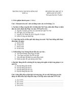 Đề kiểm tra học kì II lớp 9 môn Lịch sử - Trường THCS Thị trấn Sông Mã, Sơn La