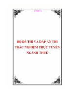 Bộ đề thi và đáp án trắc nghiệm ngành thuế