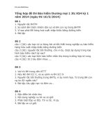 Tổng hợp đề thi Bảo hiểm thương mại 1 3tc K54 kỳ 1 năm 2014