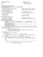 Đề kiểm tra môn Hóa lớp 8 trường THCS Phước Bửu