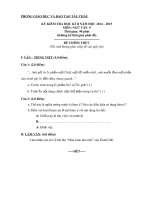 Đề kiểm tra học kì 2 môn Ngữ Văn lớp 9 năm học 2014-2015 huyện Tân Châu, Tây Ninh