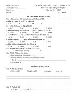 ĐỀ KIỂM TRA TOÁN LỚP 5_ CUỐI HK 1