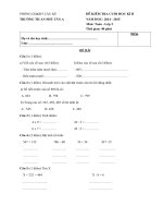 Đề kiểm tra cuối học kì 2 môn Toán, Tiếng việt lớp 2 năm học 2014 2015