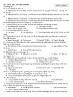 Đề kiểm tra tin học 12