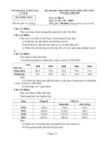 Đề thi học sinh giỏi tỉnh Cà Mau lớp 9 năm 2009 môn Địa lý