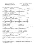 Đề thi khảo sát đầu năm Lớp 9 tỉnh Đăk Lăk môn Hóa học